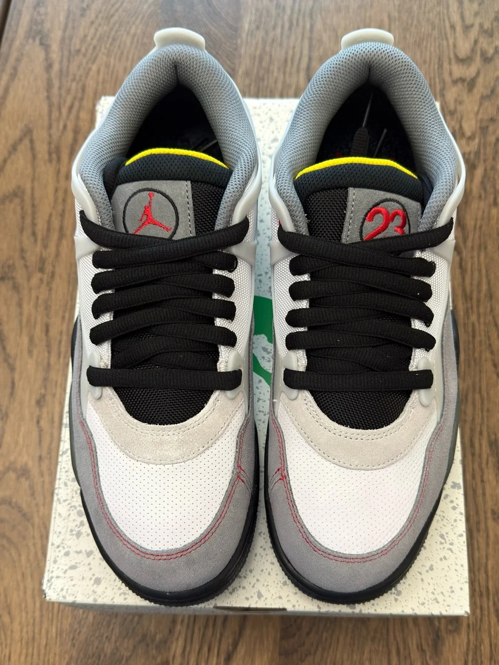 Brand new Air Jordan 4 Rm PRM White/Fire Red-black Size 10.5